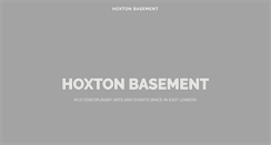 Desktop Screenshot of hoxtonbasement.com